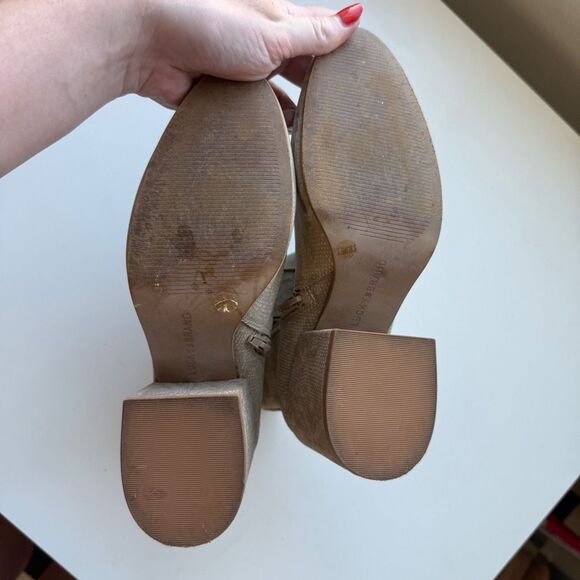 EUC Lucky Brand Rainns Ankle Boot, Taupe Snakeskin pattern, Women’s 8.5 - Picture 7 of 8